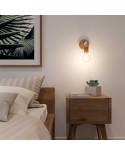 Fermaluce Wood, lampa de perete din lemn cu extensie îndoită