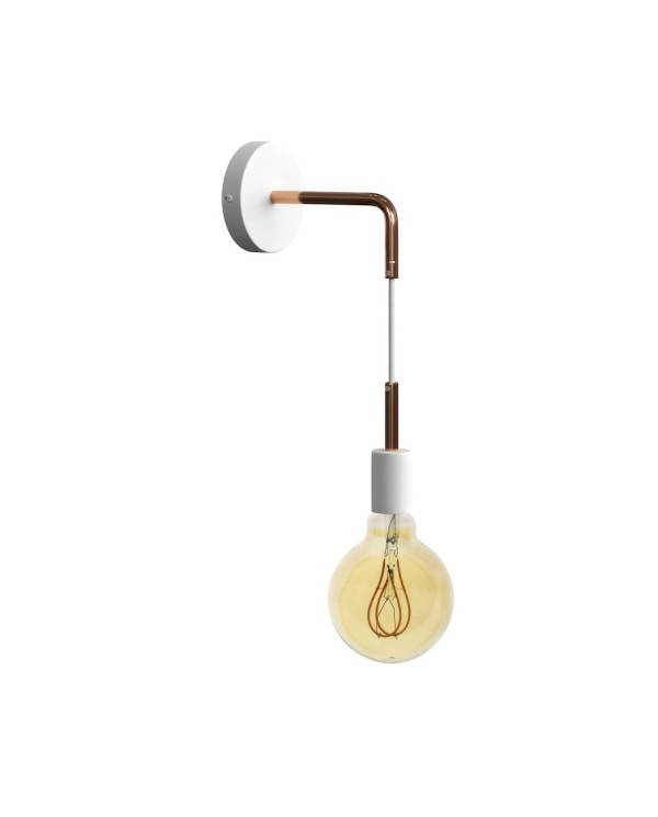 Fermaluce Metal wall light with bent extension and pendant lamp holder