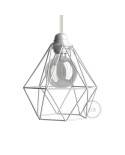 Naked light bulb cage metal lampshade Diamond with E27 fitting