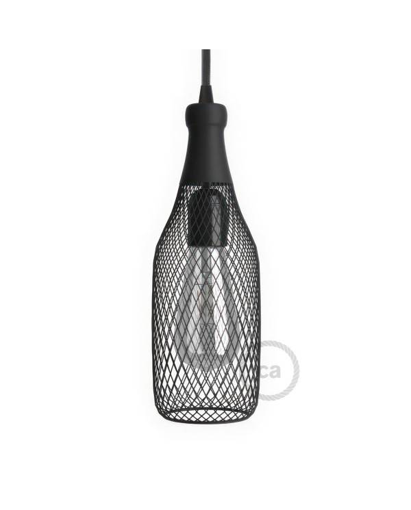 Bottle-shaped naked light bulb cage metal lampshade Magnum