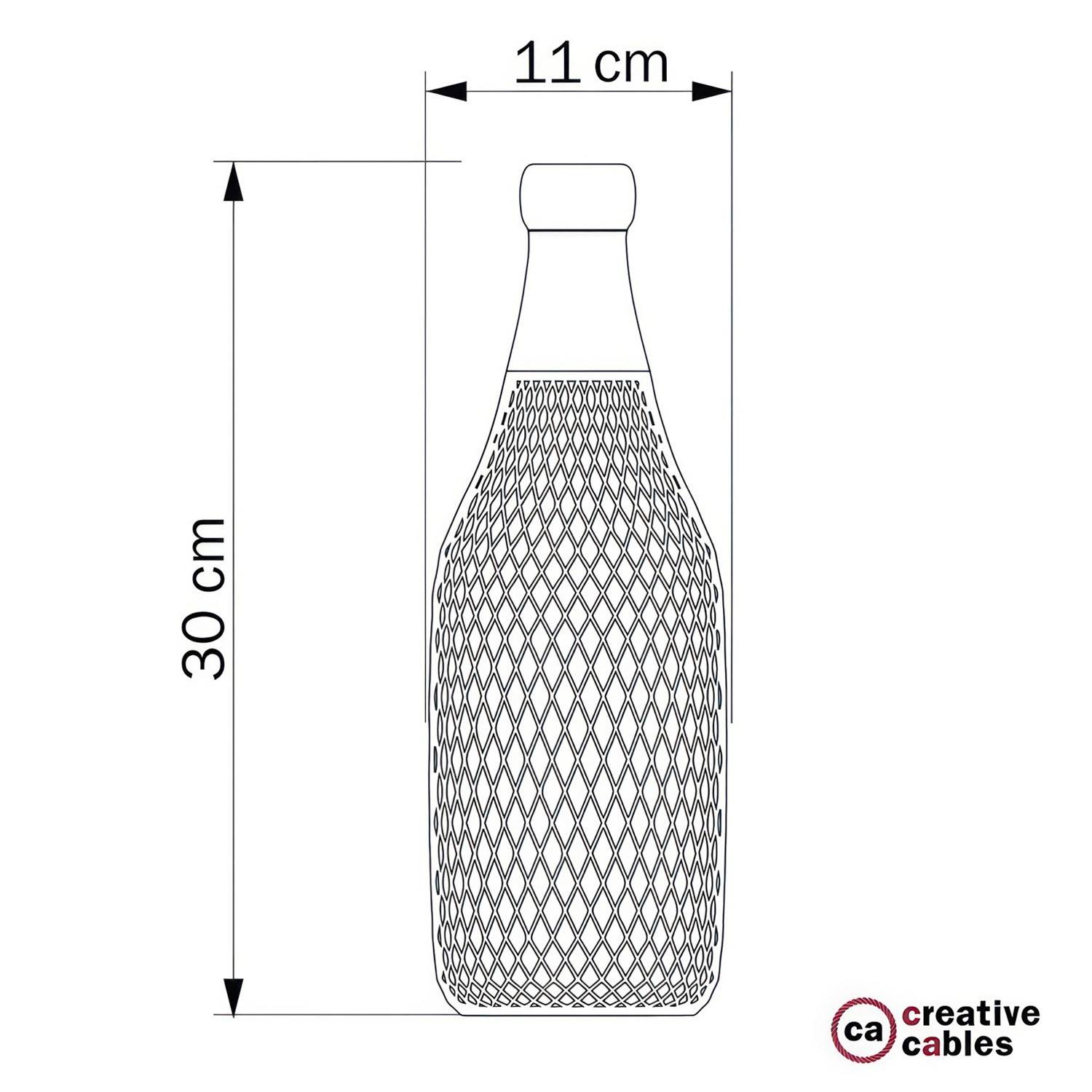 Flaschenförmiger Lampenschirmkäfig Magnum aus Metall