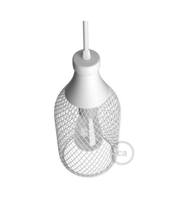 Bottle-shaped naked light bulb cage metal lampshade Jéroboam