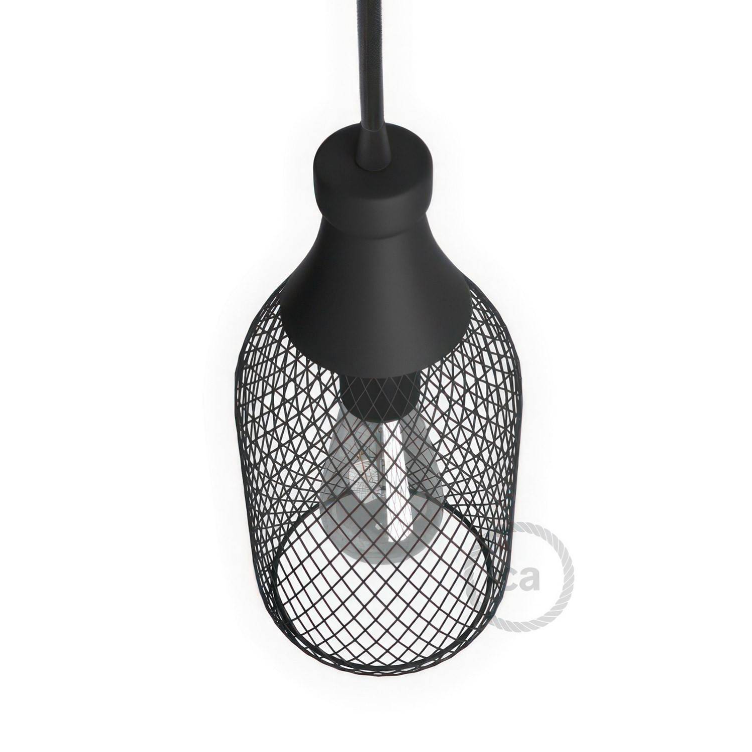 Bottle-shaped naked light bulb cage metal lampshade Jéroboam