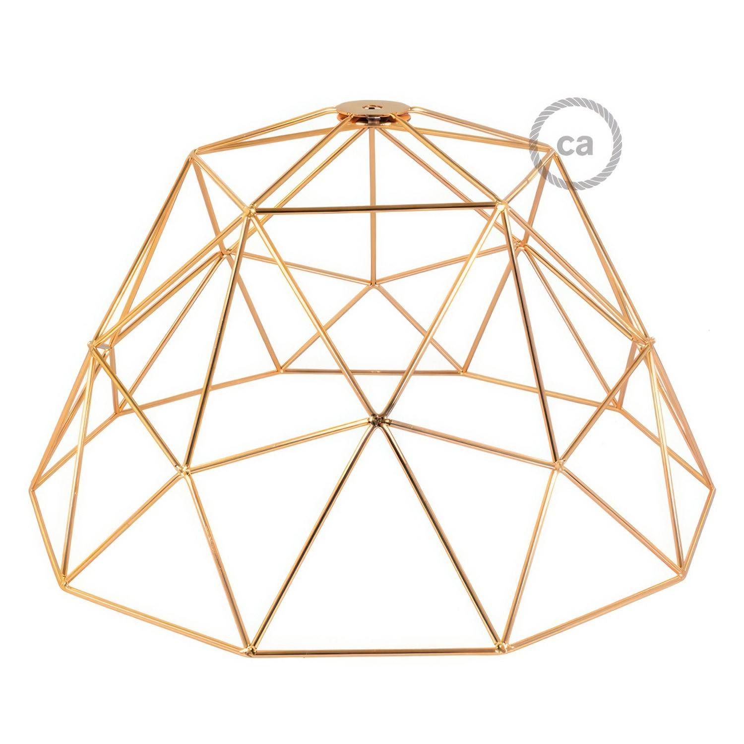 Abajur em metal de grade descoberta Dome XL com casquilho E27