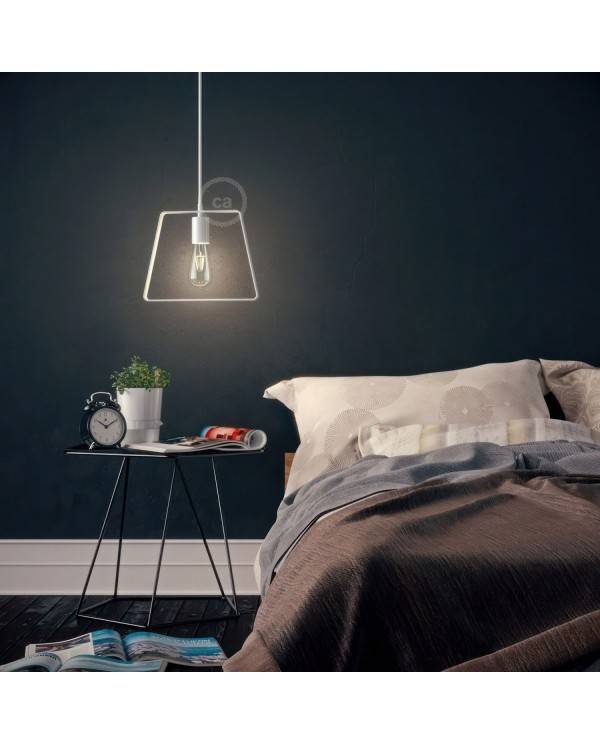 Metal Duedì Base lampshade with metal lamp holder cover and E27 lamp holder