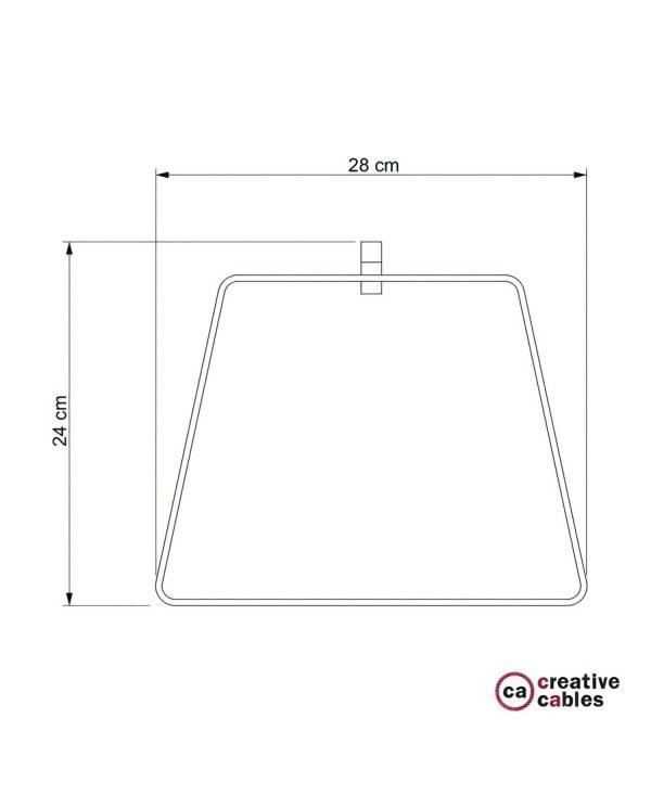 Trapezförmiger Lampenschirm Duedi Base aus Metall mit E27-Fassung inkl. Zubehör