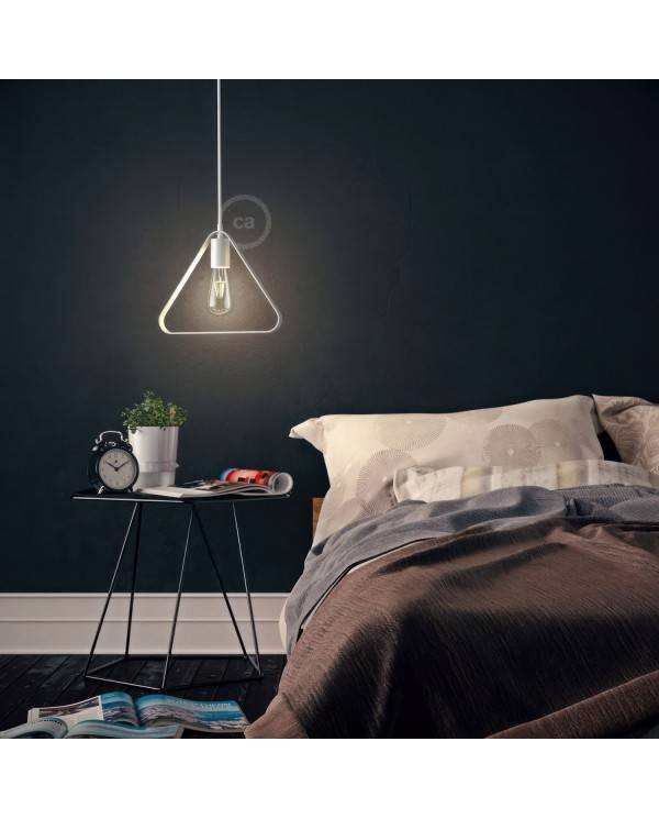 Metal Duedì Apex lampshade with metal lamp holder cover and E27 lamp holder