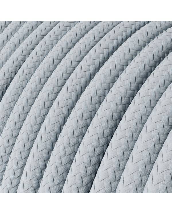 Glossy Light Blue Grey Textile Cable - The Original Creative-Cables - RM30 round 2x0.75mm / 3x0.75mm