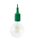 Pendant lamp with textile cable and silicone details - Made in Italy - Bulb included