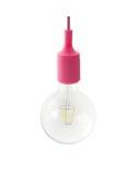 Pendant lamp with textile cable and silicone details - Made in Italy - Bulb included