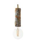 Pendant lamp with nautical cord XL and large bark lamp holder - Made in Italy