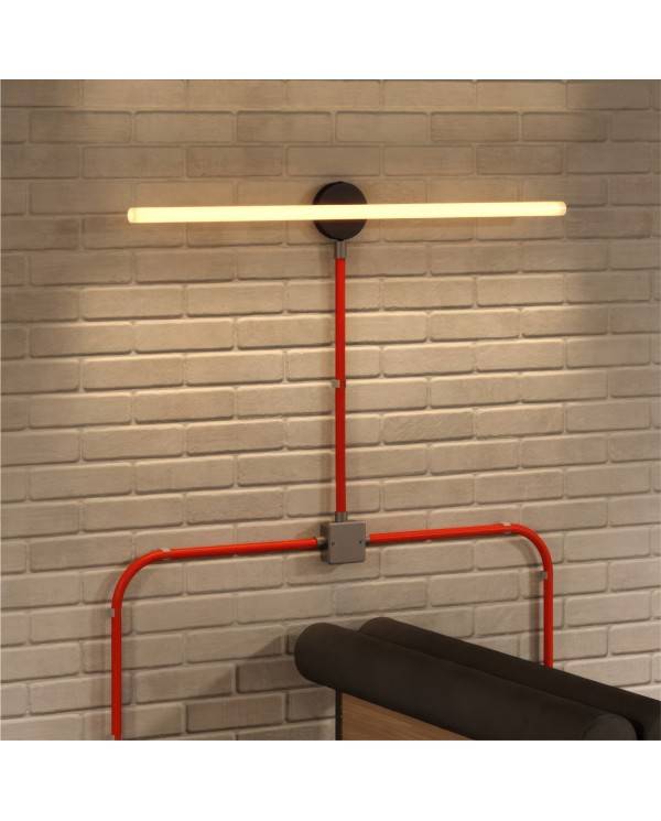 Creative-Tube - ohebná trubice potažená neonově oranžovou hedvábnou tkaninou RF15, průměr 20 mm