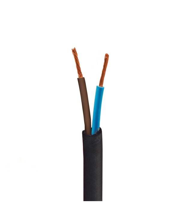 Cablu electric rotund rezistent la UV cu căptușeală din stofă albă SM01 pentru utilizare în aer liber - Compatibil cu Eiva Outdo