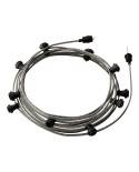 Ready-to-use 12,5m Lumet String Light with Kit with 10 black Lamp Holders, Hook and Plug