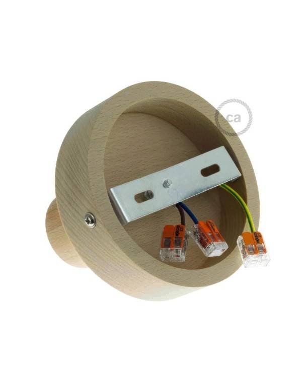 Fermaluce Wood S, houten wand- of plafondlamp