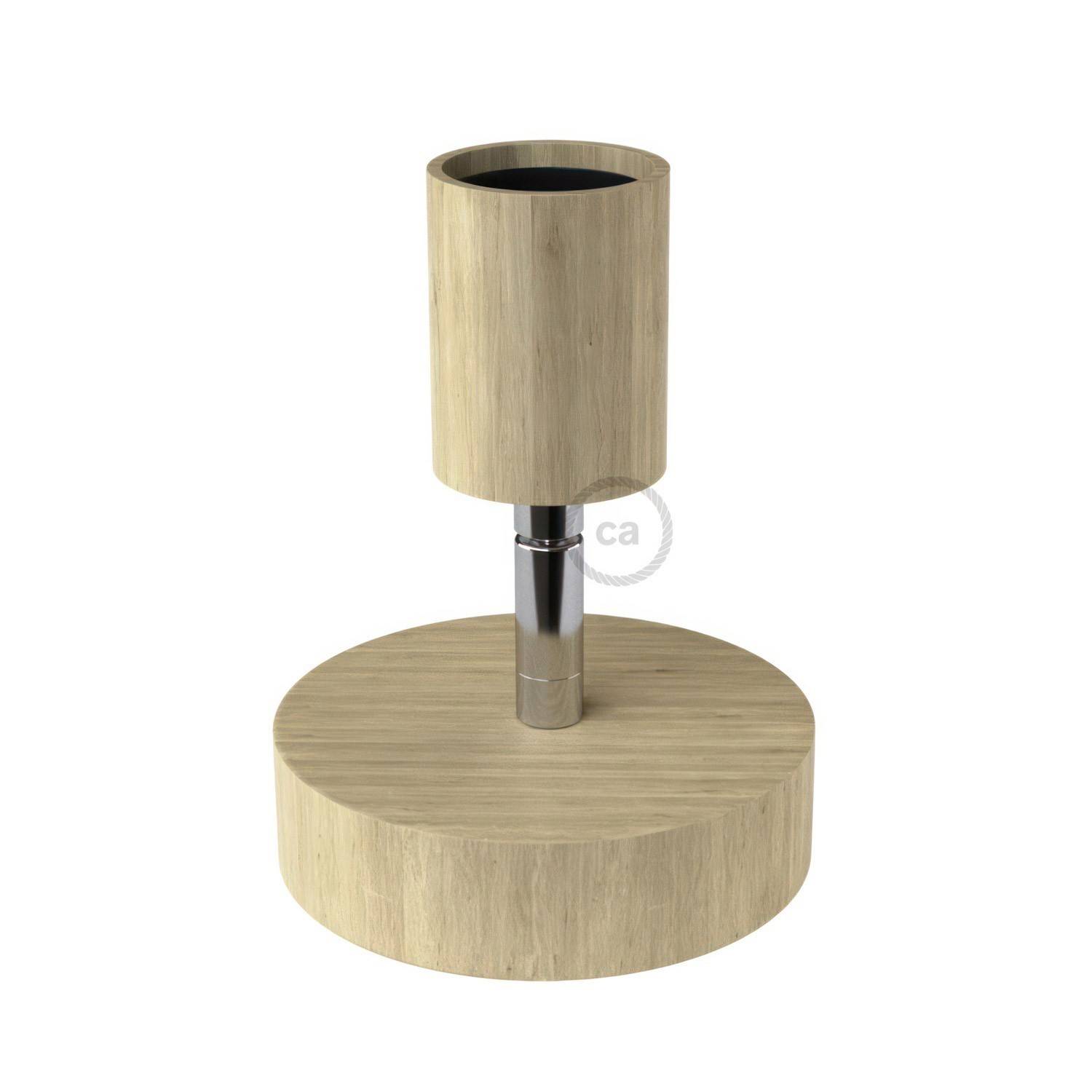 Fermaluce Wood 90°, lampa de perete sau tavan din lemn natural pentru iluminare uniformă.