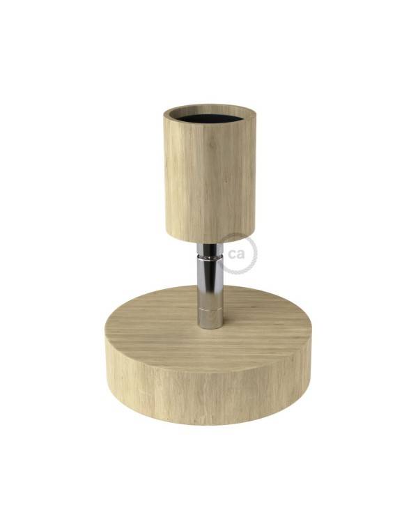 Fermaluce Wood 90°, lampa de perete sau tavan din lemn natural pentru iluminare uniformă.