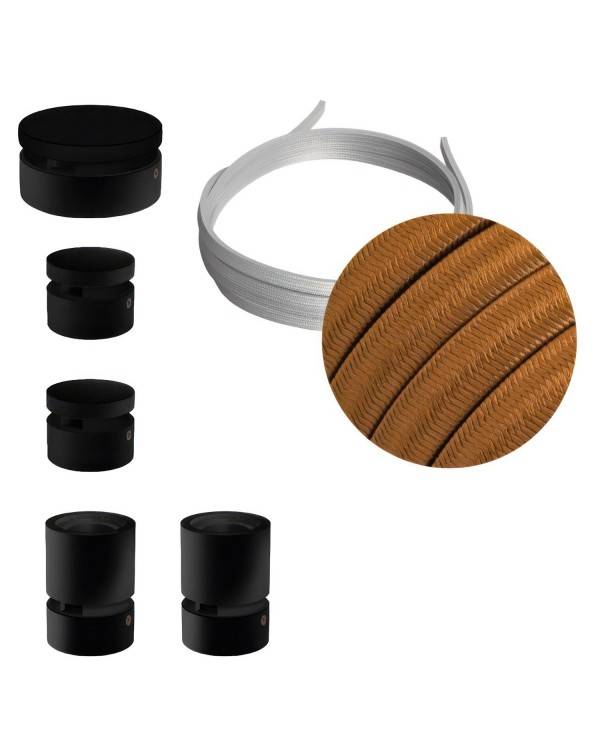Σύστημα Filé Γιρλάντα Ζιγκ-Ζαγκ Wiggle DIY Kit - 3m καλώδιο γιρλάντας και 5 μαύρα ξύλινα αξεσουάρ εσωτερικού χώρου