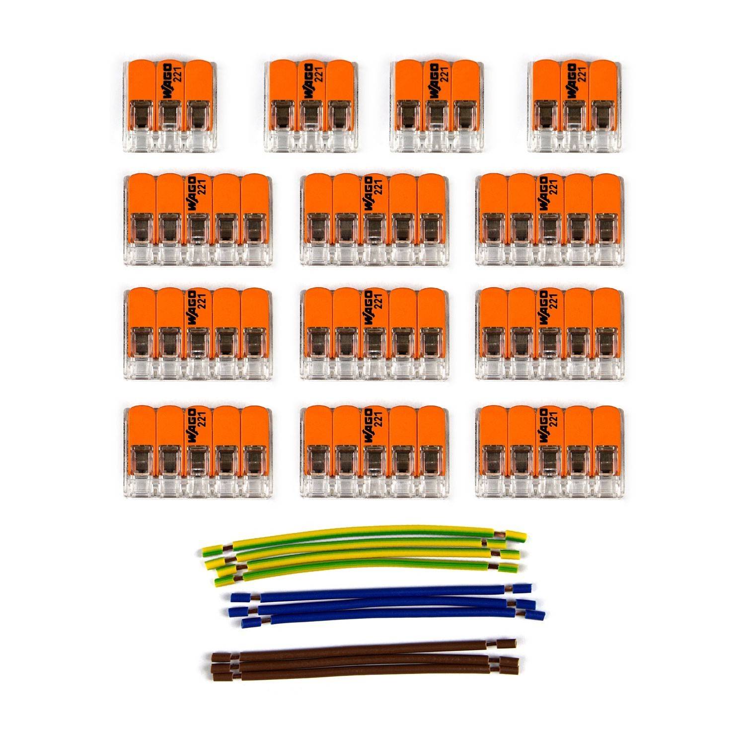 WAGO connector kit compatible with 3x cable for 11 hole ceiling rose