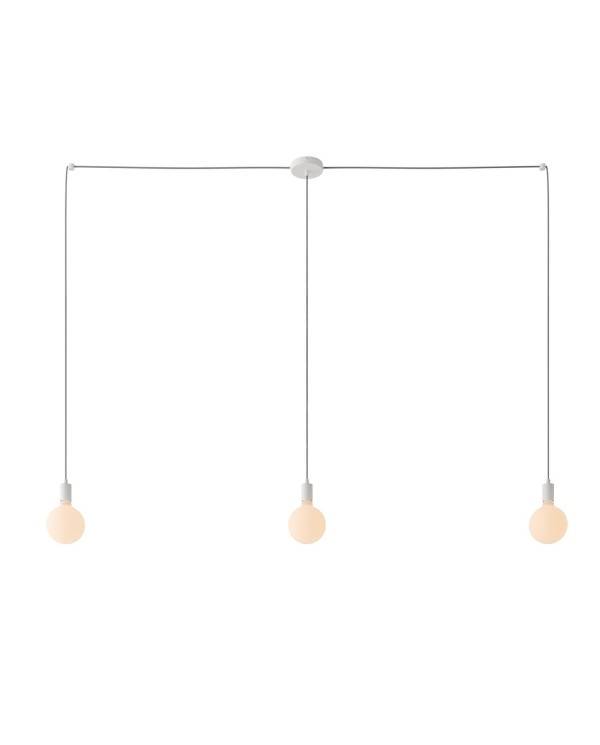 Spider - 3 lichts-meervoudige hanglamp, Made in Italy, compleet met strijkijzersnoer en metalen afwerkingen