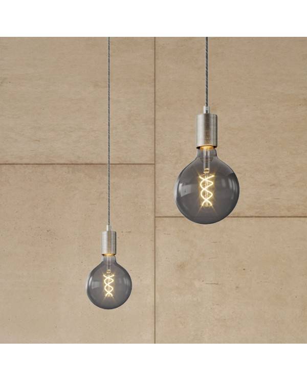 Spider - 4-light multi-pendellampe Made in Italy med stofkabel og metalfinish