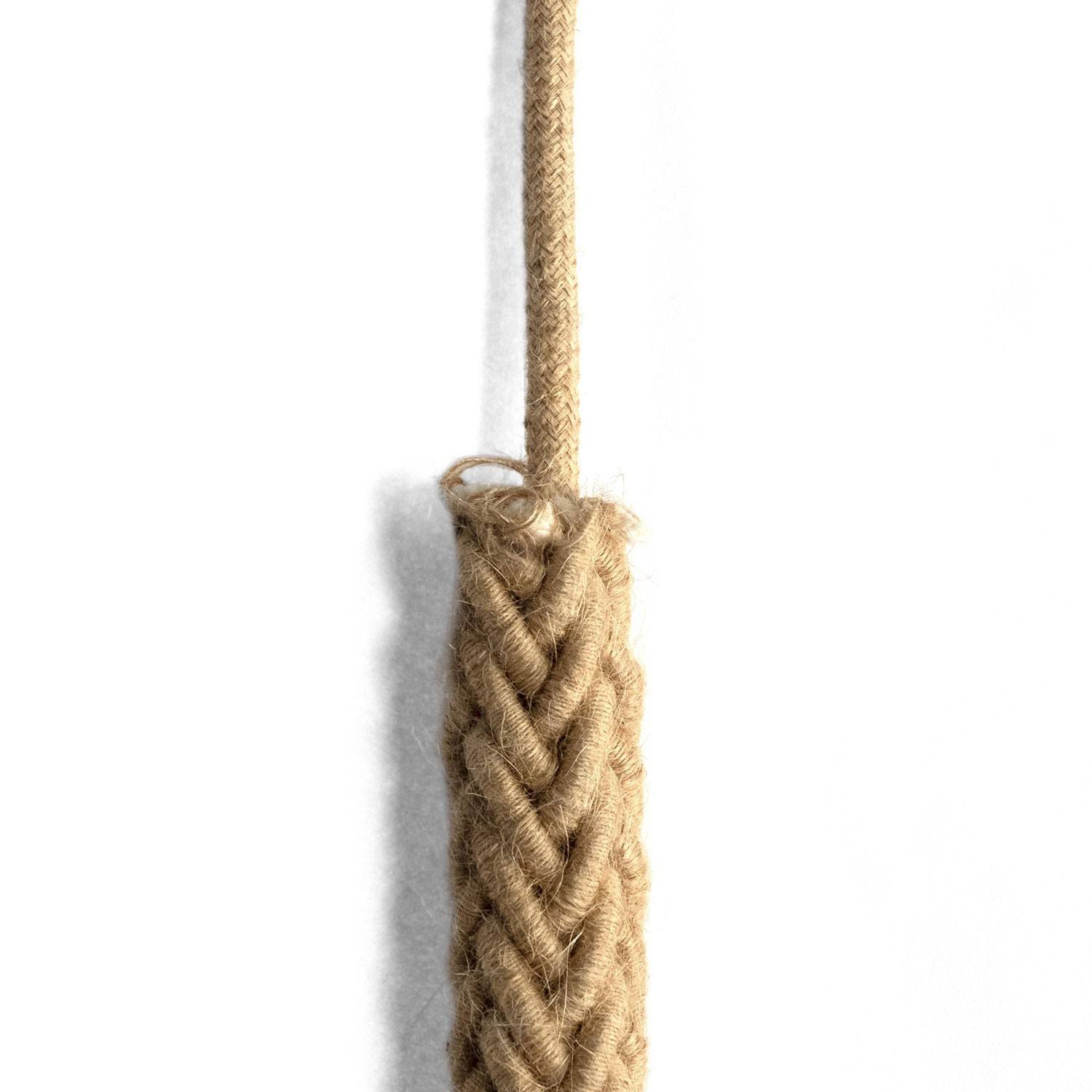 2XL jute snoet tovkabel, 2x0,75 elektrisk kabel. 24mm diameter