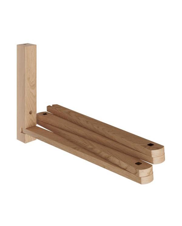 Pinocchio XL, soporte de pared de madera regulable para lámparas de pared