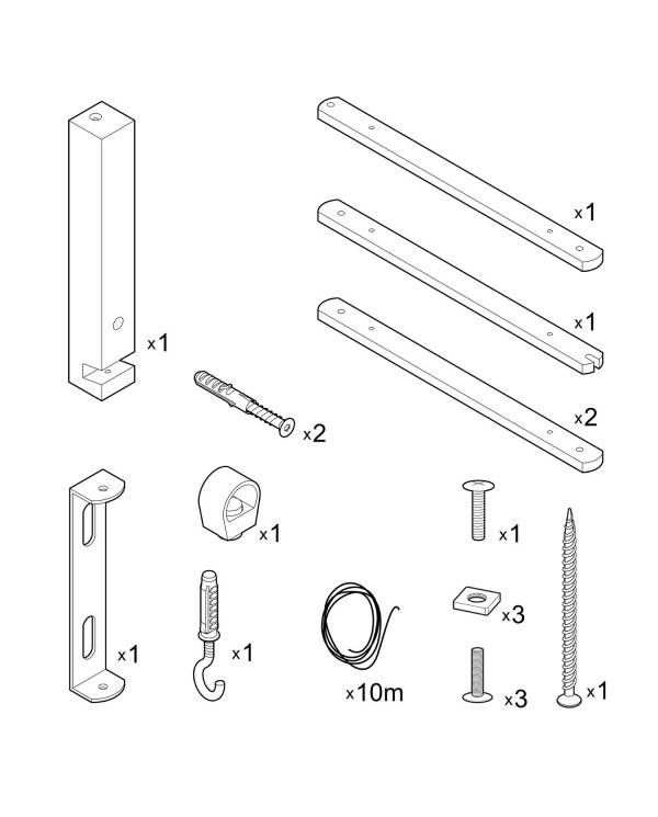 Pinocchio XL, soporte de pared de madera regulable para lámparas de pared