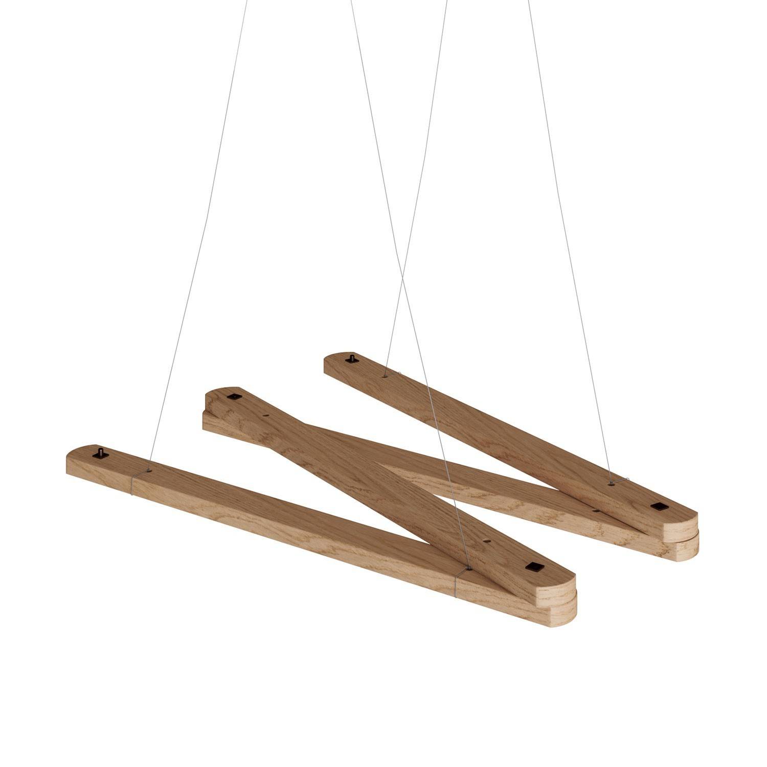 Zigh-Zagh, suporte ajustável para teto em madeira para candeeiros suspensos