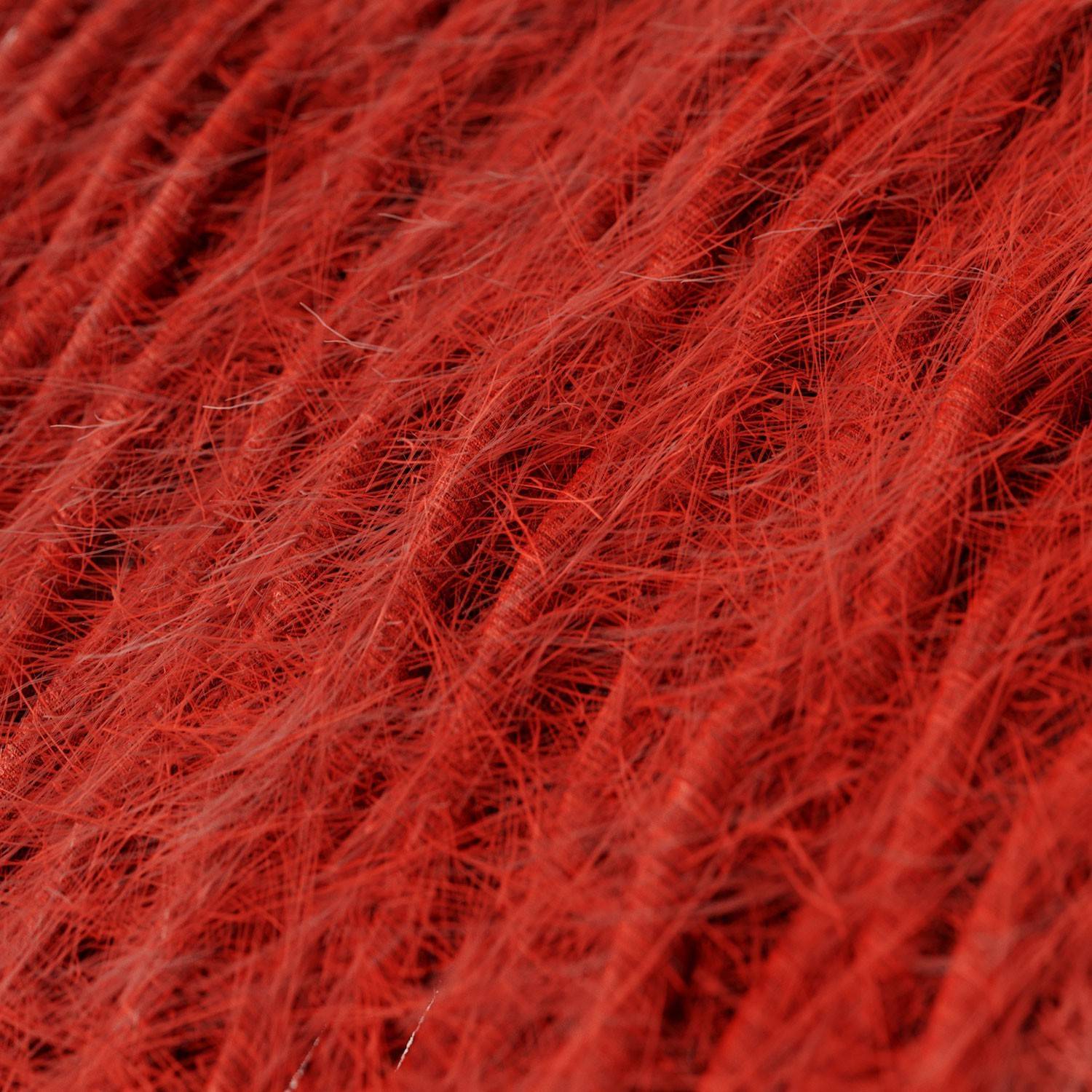 Cablu textil roșu Red Fire Marlene - Originalul Creative-Cables - Împletit TP09 2x0.75mm / 3x0.75mm