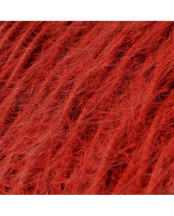 Cablu textil roșu Red Fire Marlene - Originalul Creative-Cables - Împletit TP09 2x0.75mm / 3x0.75mm