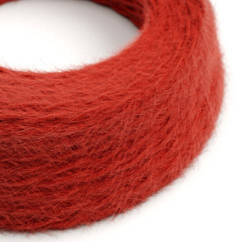 Cablu textil roșu Red Fire Marlene - Originalul Creative-Cables - Împletit TP09 2x0.75mm / 3x0.75mm