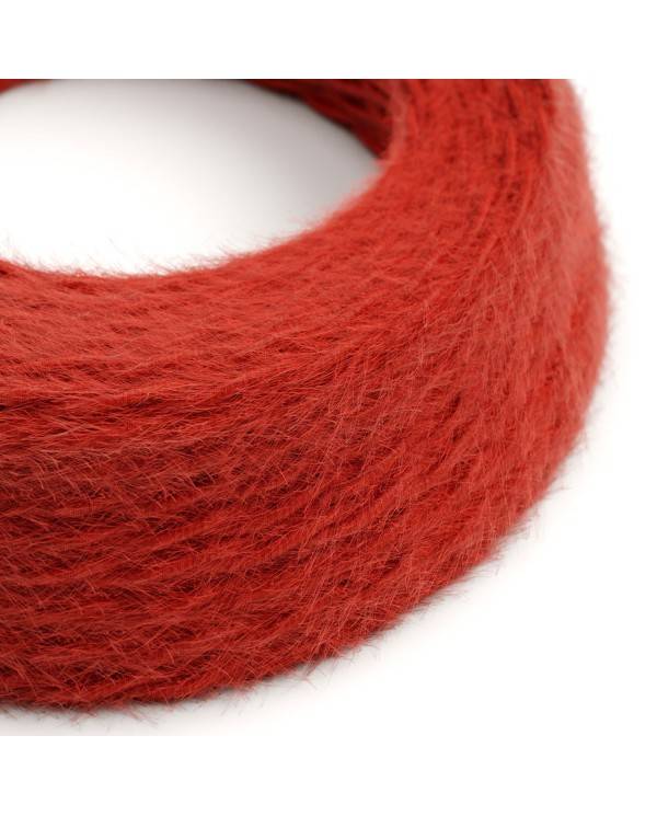 Cablu textil roșu Red Fire Marlene - Originalul Creative-Cables - Împletit TP09 2x0.75mm / 3x0.75mm