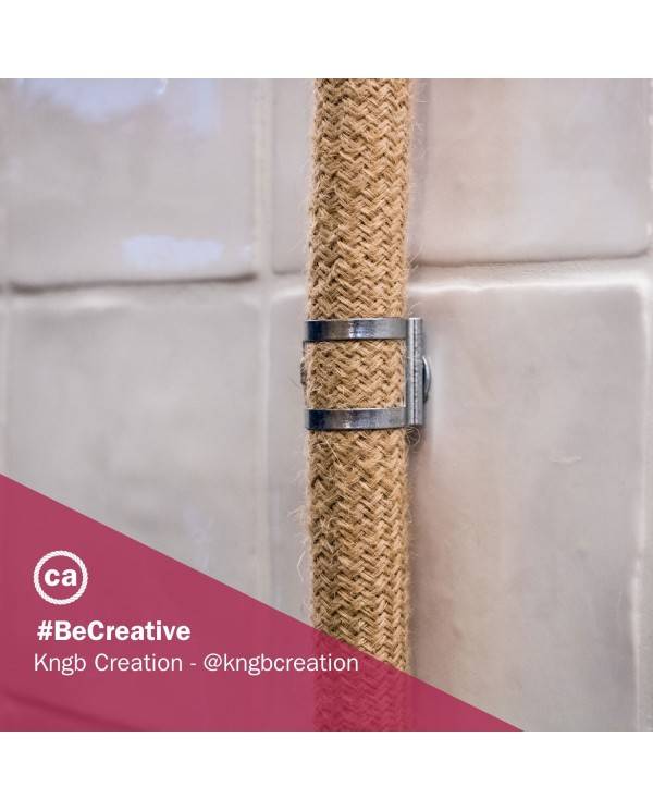 Conduit flexibil Creative-Tube, acoperire din țesătură de rayon jute RN06, diametru 20 mm