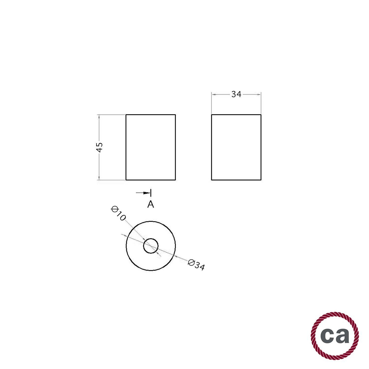 Terminal de madera para cable 2XL