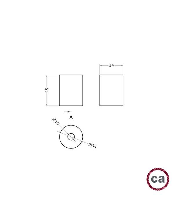 Terminal de madera para cable 2XL