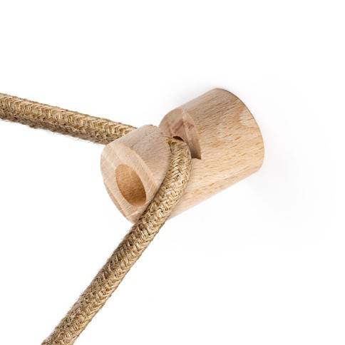 Decentralizer - dřevěný stropní nebo nástěnný "V" háček pro textilní elektrické kabely.