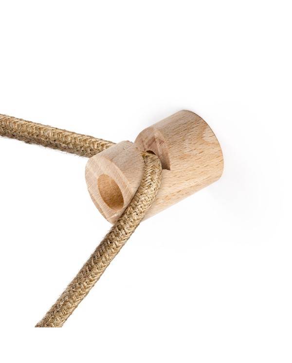 Decentralizér - drevený stropný alebo nástenný "V" háčik pre textilné elektrické káble.
