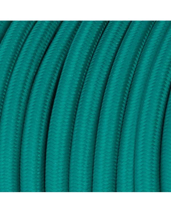 Glossy Turquoise Textile Cable - The Original Creative-Cables - RM71 round 2x0.75mm / 3x0.75mm