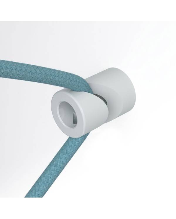 Decentralizator, cârlig în formă de 'V' pentru cabluri electrice din material, montat pe tavan sau perete.