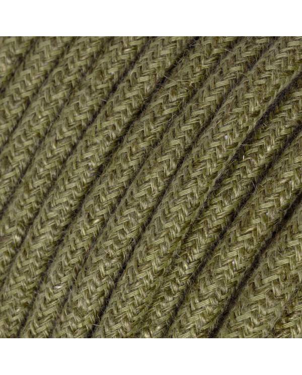 Textilkabel, rindenfarben-braun, aus Jute - Das Original von Creative-Cables - RN26 rund 2x0,75mm / 3x0,75mm