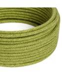 Cablu textil verde din iută - The Original Creative-Cables - RN23 rotund 2x0.75mm / 3x0.75mm