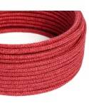 Jute Cherry Red Textile Cable - The Original Creative-Cables - RN24 round 2x0.75mm / 3x0.75mm