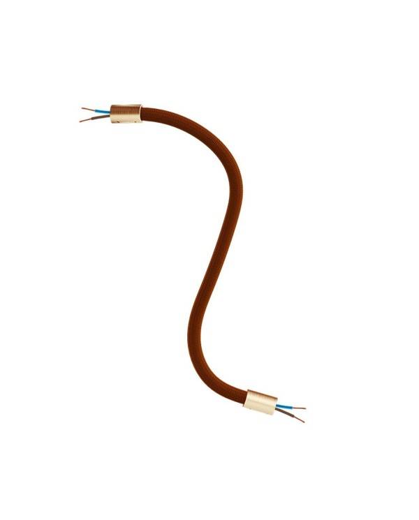 Kit Creative Flex flexible tube covered in Brown RM13 fabric with metal terminals