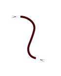 Kit Creative Flex flexible tube covered in Burgundy RM19 fabric with metal terminals