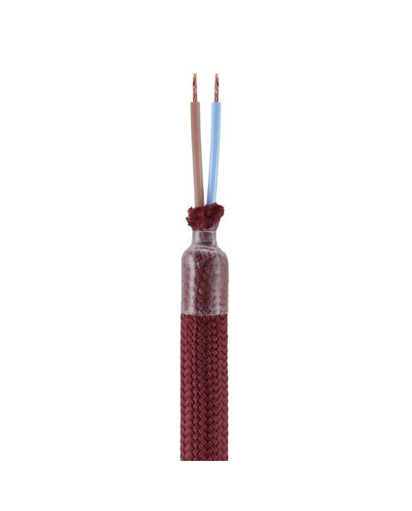 Kit de tubo flexível Creative Flex revestido em tecido Bordeaux RM19 com terminais de metal