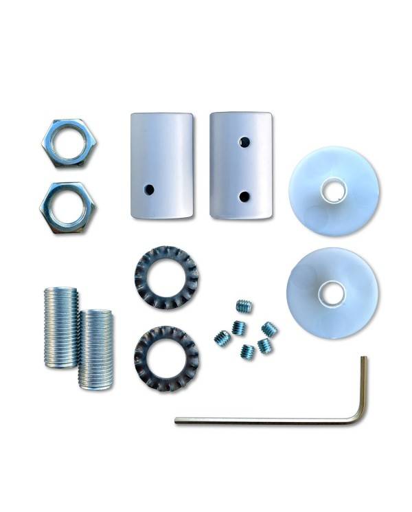 Kit Creative Flex flexibele buis bekleed met marineblauwe RM20 stof met metalen eindstukken