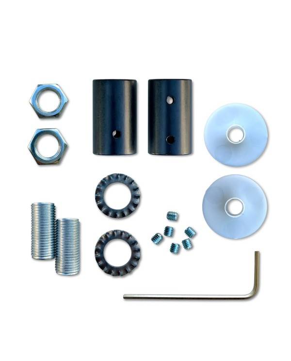 Kit Creative Flex flexibele buis bekleed met marineblauwe RM20 stof met metalen eindstukken