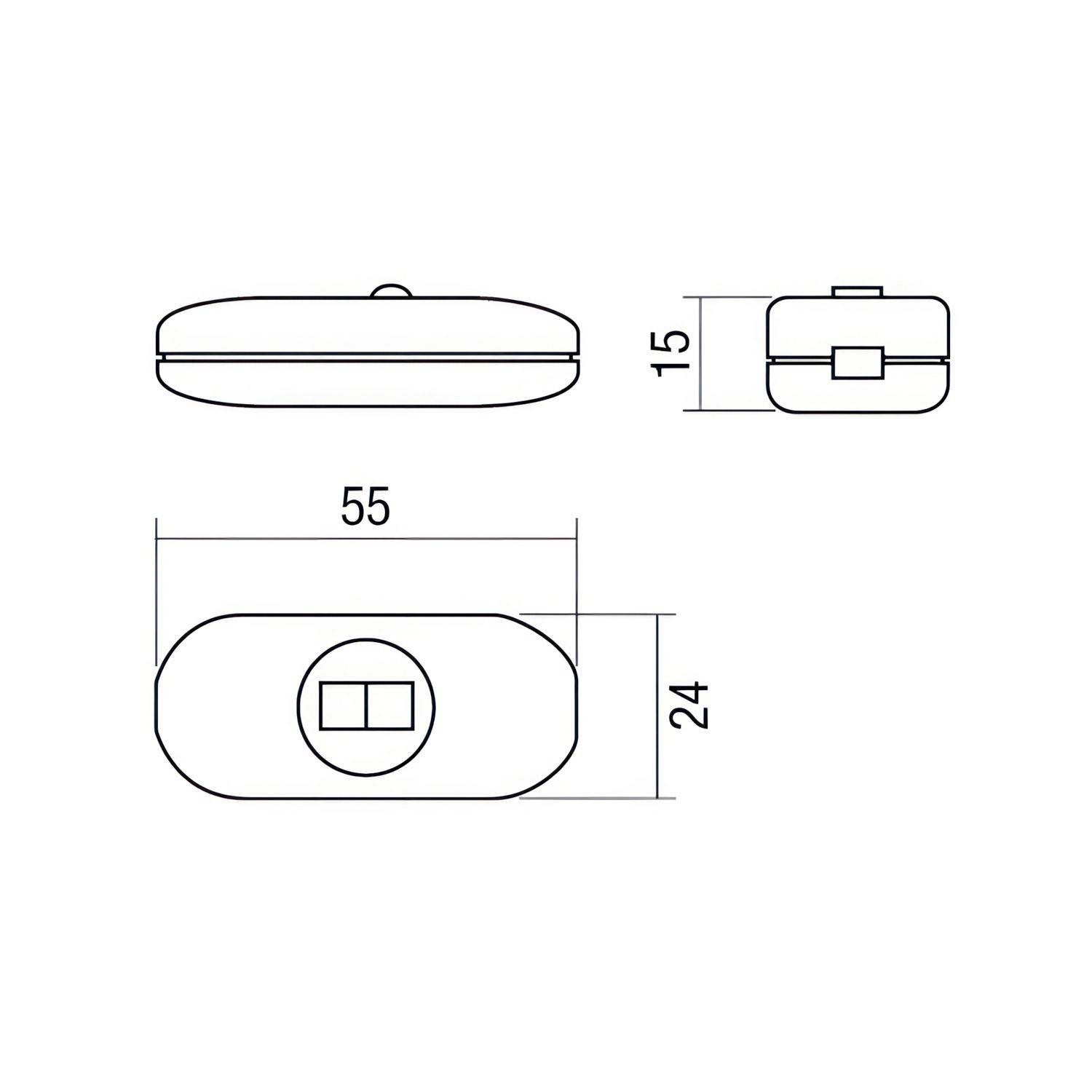 Interruptor deslizante unipolar. Design de Achille Castiglioni