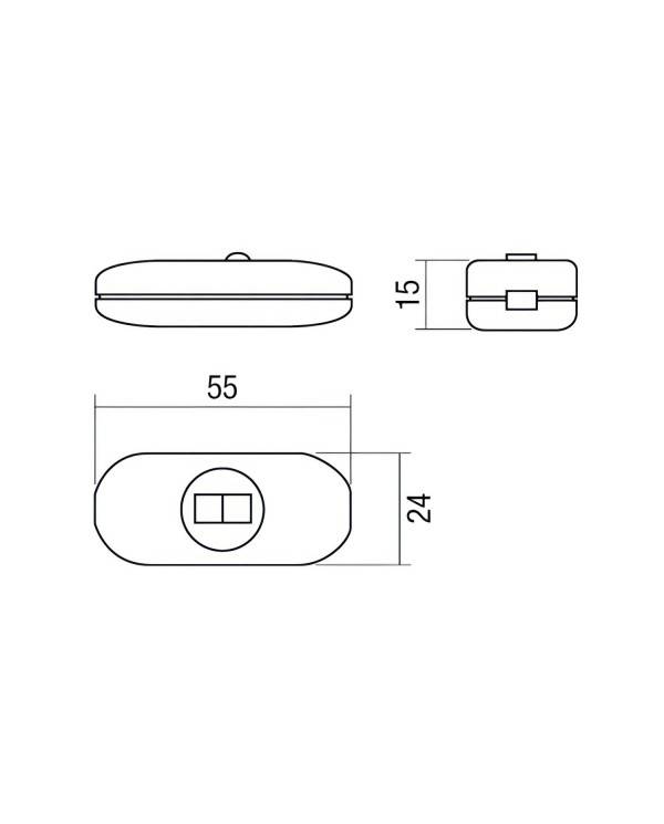 Interruptor deslizante unipolar. Design de Achille Castiglioni